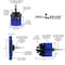Drill Brush Power Scrubber By Useful Products 5 in W 5 in L Brush, Blue B-EMS-2L-QC-DB - alternate 4